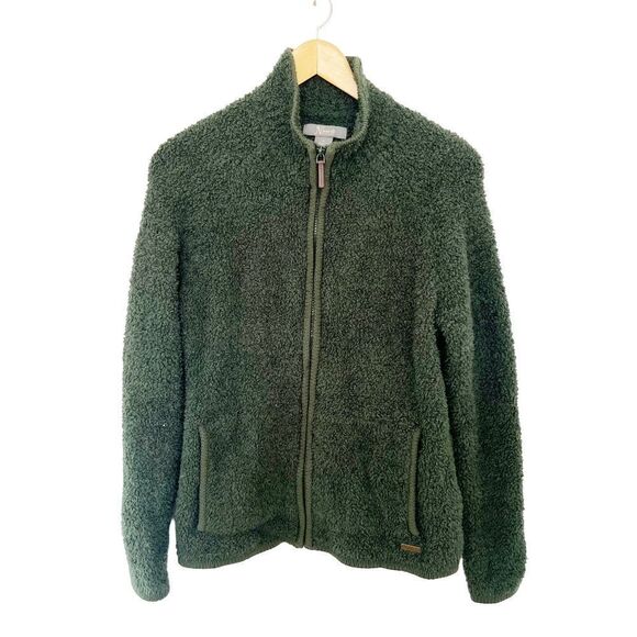 Natural Reflections Forest Green Sherpa CabinFull Zipper Sweater Jacket - Picture 1 of 5